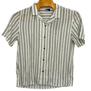 The Kooples‎ NWT Men’s Rain Lines Short Sleeve Button Down Shirt  Sz L